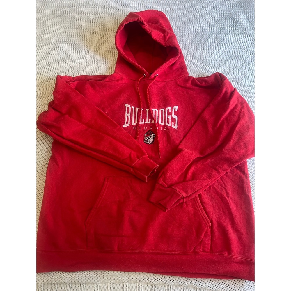 AS Sports Georgia Bulldogs Hoodie Red Mens Large UGA Pullover Sweatshirt L